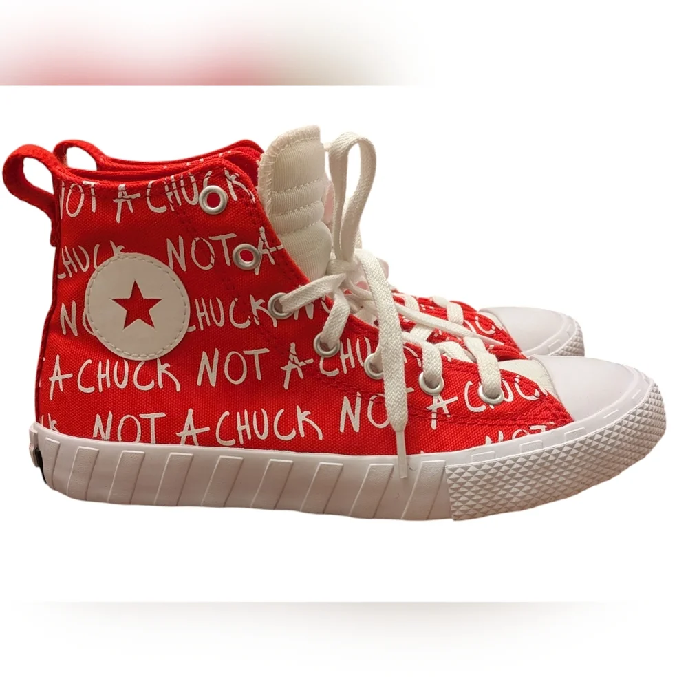 Converse UNT1TL3D Hi Not a Chuck Red white Youth Size 3‎ High Top Streetwear